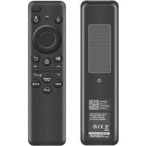 Rechargeable Voice Remote for Samsung Smart TVs, Replacement for 20212025 Samsung TV Remote Control with Solar Charging and Voice Search.