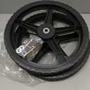 Parts Camp 16" Lawn Mower Wheels 16 x 1.75'' Spoked Plastic Wheel and Tire For Garden cart/Pressure Washer/Generator/Wheelbarrow/Trolley/Dolly Wheel/Push Mowers/Hand truck tires(Set of 2)