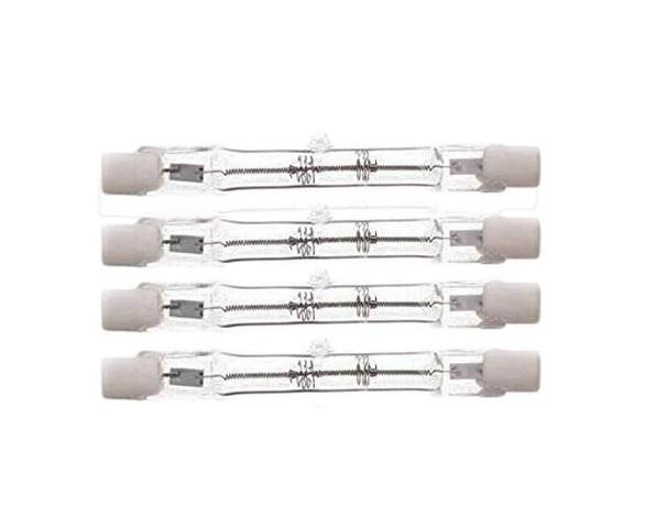 CTKcom 250-Watt 3.1-Inch T3 Halogen Bulbs(4 Pack) - J Type 78mm Double Ended 120 Volts 250 Watt T3 Halogen Bulbs R7S Double Ended Filament Flood Lights Quartz Tube Lamps 