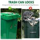 Trash Can Locks Garbage Can Lid Locks for Animals, Bear Raccoon Squirrel Dog Proof Trash Can Lock, Weather-Resistant Universal Trash Bin Lock for Outdoor Trash Cans with Stainless Steel Hasps, (4)