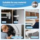 2 x Child Safety Cabinet Locks, 2-Pack Baby Proofing Latches with Safe Quick & Easy 3M Adhesive, No Drilling/Screws Childproofing Strap Locks for Drawer, Furniture, Door, Fridge, Oven & Toilet Seat