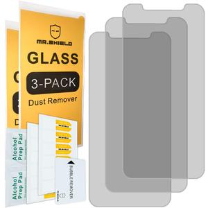 Mr.Shield [3-PACK] Privacy Screen Protector Compatible with iPhone 11 Pro/iPhone Xs/iPhone X [Tempered Glass] [Anti Spy] Screen Protector with Lifetime Replacement