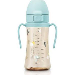 GROSMIMI 1 Flip Top Spill Proof Sippy Cup, PPSU, BPA Free, 10 oz,(Air Balloon & Dinosaur)