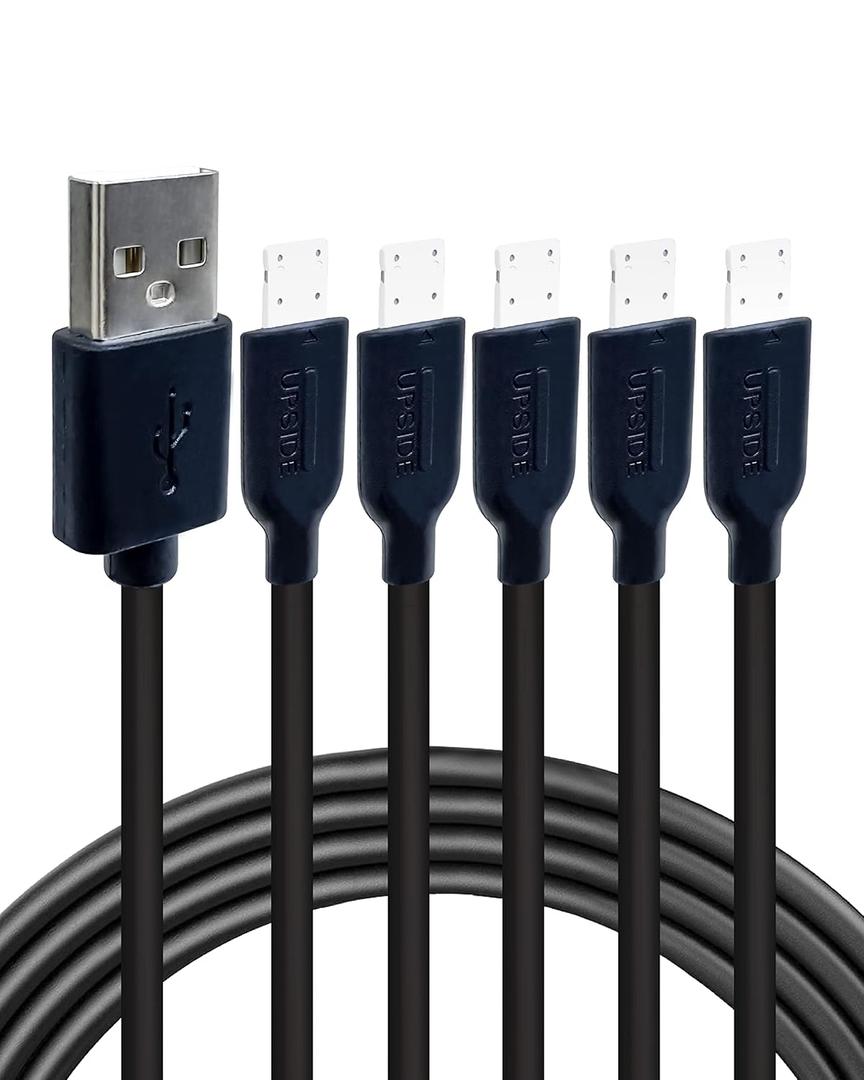 Gigastone 5-Pack Charging Cable for Apple Lightning Devices, 3ft Fast Charge 12W, Compatible with iPhone, iPad, Charging only, Data Sync not Supported, Black