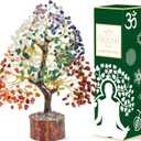 The Original 7 Crystal Tree Birthday Gifts for Women, Healing Crystal Tree of Life Sister birthday gifts Room & Home Decor Gift for Mom Her Valentine's Day Gift House Warming Gift Women unique (001 Seven  (Golden Wire))