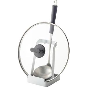 YAMAZAKI Home Tower Ladle Holder - Lid Stand For Utensils In Kitchen - Steel (Small, White)