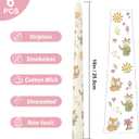 2 x 6 Pack Printed Taper Candles, 10 Inch Ivory Candlesticks with Cute Cartoon Animals Pattern, Unscented Tapered Candles, Dripless and Smokeless Decorative Candles for Elegant Dining