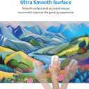 Gaming Mouse Pad, Large Non-Slip Rubber Base Mousepad, Keyboard Mouse Mat, Desk Pad with Stitched Edges, 31.5x11.8inch,Mountain