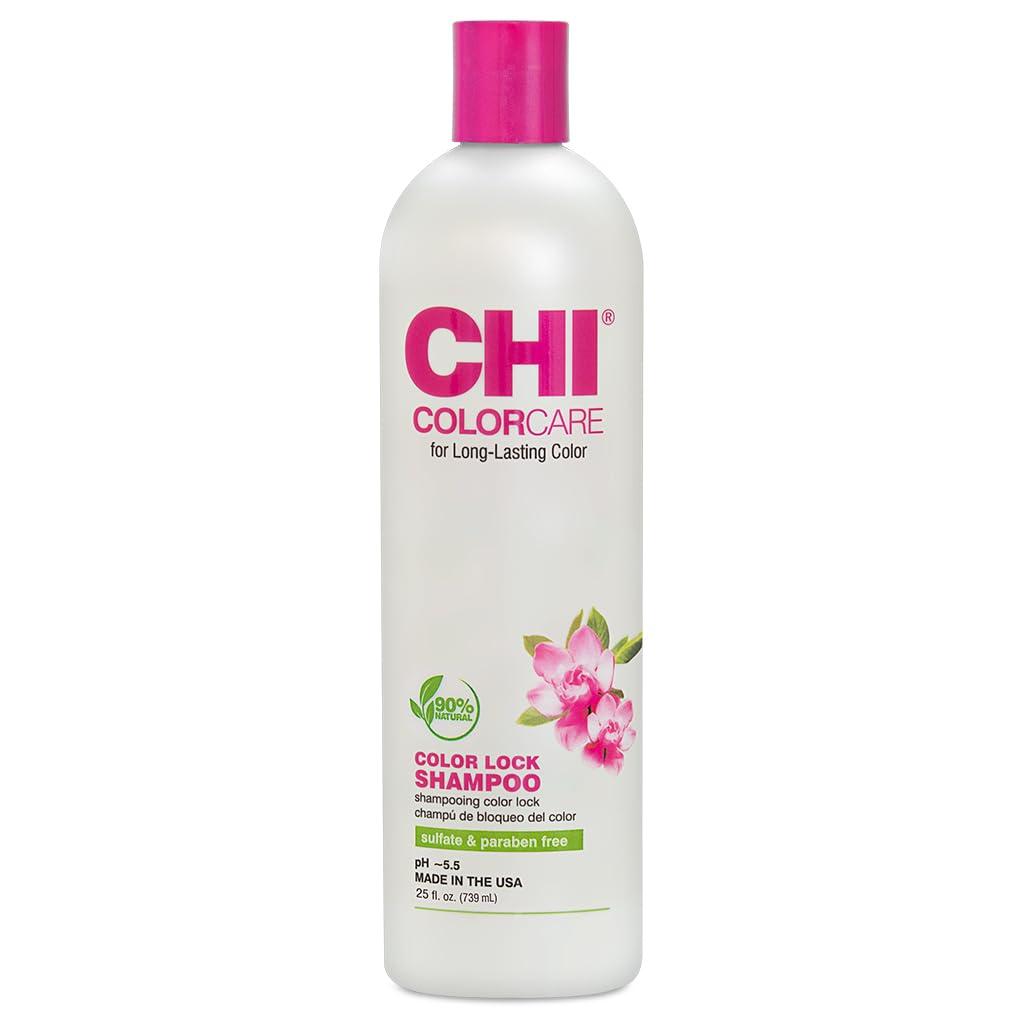 CHI ColorCare Color Lock Shampoo, Locks In Color & Replenishes Moisture For Color-Treated Hair, Sulfate, Paraben, & Cruelty-Free, 25 Oz (25 Fl Oz (Pack of 1))