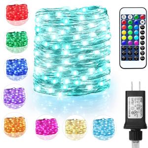 OMIKA Fairy Lights Plug in, 16 Color Changing, 40ft 120 LED Twinkle Lights with Remote Timer, 132 Modes Firefly Decorative Lighting for Bedroom Wedding Christmas Tree Halloween Dcor