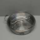 DELARLO 5QT Saute Pan Tri-Ply Stainless Steel Pan, 12Inch Deep Frying Pan with Steel cover, Kitchen Large Skillet,Heavy Duty Style Compatible With All Cooktops Up to 650