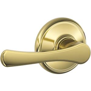 Schlage F10 VLA 605 16-080 10-027 134 N N SL Avila Hall and Closet Lever, Bright Brass