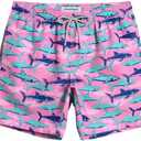 maamgic Mens Slim Fit Swim Shorts Swim Trunks 7 inch Quick Dry Mens Bathing Suits with Mesh Lining, size -M