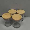 CONNOO 4 Pack 7 OZ Clear Candle Jars with Bamboo Lids, Thick Glass Empty Jars for Making Candles - Dishwasher Safe, in Bulk.