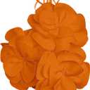 GORGLITTER Women's 3D Flower Halter Camisole Top Floral Sleeveless Going Out Country Concert Outfits (Medium, Orange)