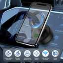 Electric Vacuum Magnetic Suction Phone Mount, 360 Rotatable Car Magnetic Phone Holder, Vacuum Suction Phone Holder for Car, Universal Magnetic Car Mount for Smooth Surface(Black Upgraded)