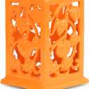 Utensil Holder for Kitchen Counter, Large Cast Iron Vintage Pumpkin Pattern Utensil Holder Cooking Tools Organizer Storage Crock, Orange