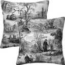 Halloween Throw Pillow Covers 18x18 Set of 2 Square Pillow Case for Home Decor Couch Room
