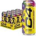 C4 Performance Energy Drink with Zero Sugar, Cosmic Rainbow, 12pk (EXP 03/05/27)