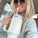 5 x Flower Straw Covers Toppers for Stanley Cups 30&40 Oz Tumbler with Handle Accessories 4PCS Silicone Straw Caps Reusable Straws Protectors for Stanley Cup 10mm 0.4in Straws (Off-White)