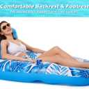 Jasonwell Inflatable Pool Float Adult - Pool Floaties Lounger Floats Raft Floating Chair Water Floaties for Swimming Pool Lake Lounge Float with Cup Holders Beach Pool Party Toys for Adults