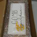 LIBWYS Bathroom Sign & Plaque (Set of 3) Wash Your Hands Brush Your Teeth Comb Your Hair Decorative Rustic Wood Farmhouse Bathroom Wall Decor (White)