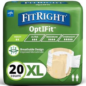 MEDLINE FITEXTRAXLG FITEXTRAXLGZ FitRight Extra Briefs (Pack of 20)