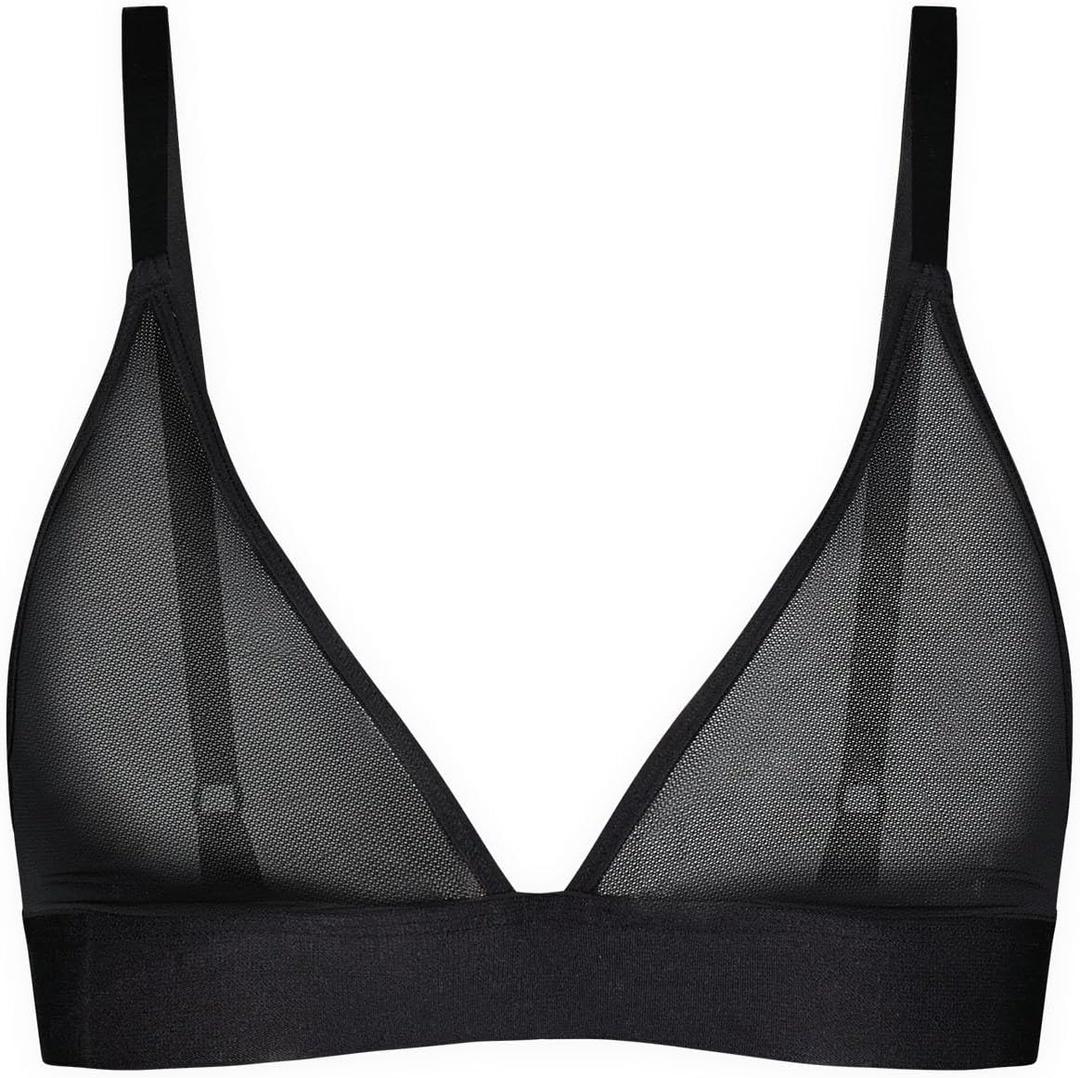 NEGATIVE Underwear  Sieve Triangle Bra  Comfortable Wireless Bras for Women  Perfect Low-Coverage Triangle Cut (5, Black)