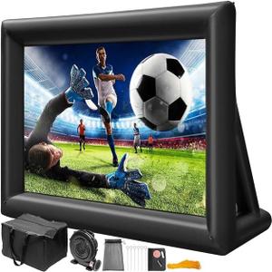 VEVOR Inflatable Movie Screen 6m Inflatable Projector Screen for Outside with 350W Air Blower Inflatable Screen Oxford Fabric Material Blow Up Screen for Outdoor Movie Supports Front/Rear Projection