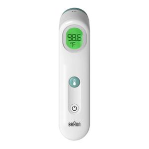 Braun Sensian Contact 5 Forehead Thermometer - Gentle Digital Thermometer with Professional Accuracy and Color Coded Temperature Guidance for All Ages, FSA and HSA Eligible (1 Count, Green,Yellow)