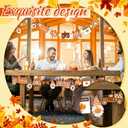 Chunful 30 Pcs Fall Thanksgiving Ornaments for Small Tree Decoration Wood Mini Autumn Pumpkin Gnome Maple Leaf Truck Cutouts Hanging Vintage Halloween Sign Yellow Orange Brown for Harvest Party