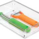 iDesign Linus BPA-Free Plastic Drawer Organizer - 6" x 9" x 2.25", Clear (Large)