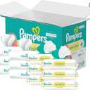 Pampers Sensitive Baby Wipes, Water Based, Hypoallergenic and Unscented, 8 Flip-Top Packs, 4 Refill Packs (1008 Wipes Total)