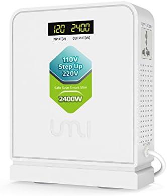 UMI 2400W Step Up Voltage Converter, Heavy Duty Power Transformer for Large Capacity Devices, Europe Appliance 110v to 220v