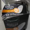 Depend Shields Incontinence Pads for Men, Light Absorbency, 58 Count,