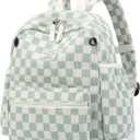 Tanweibago Corduroy Kids Backpack for Boys Girls Backpacks for Primary Elementary Kindergarten (Chessboard Green, Small(13.7" H Fit A4 Folder))
