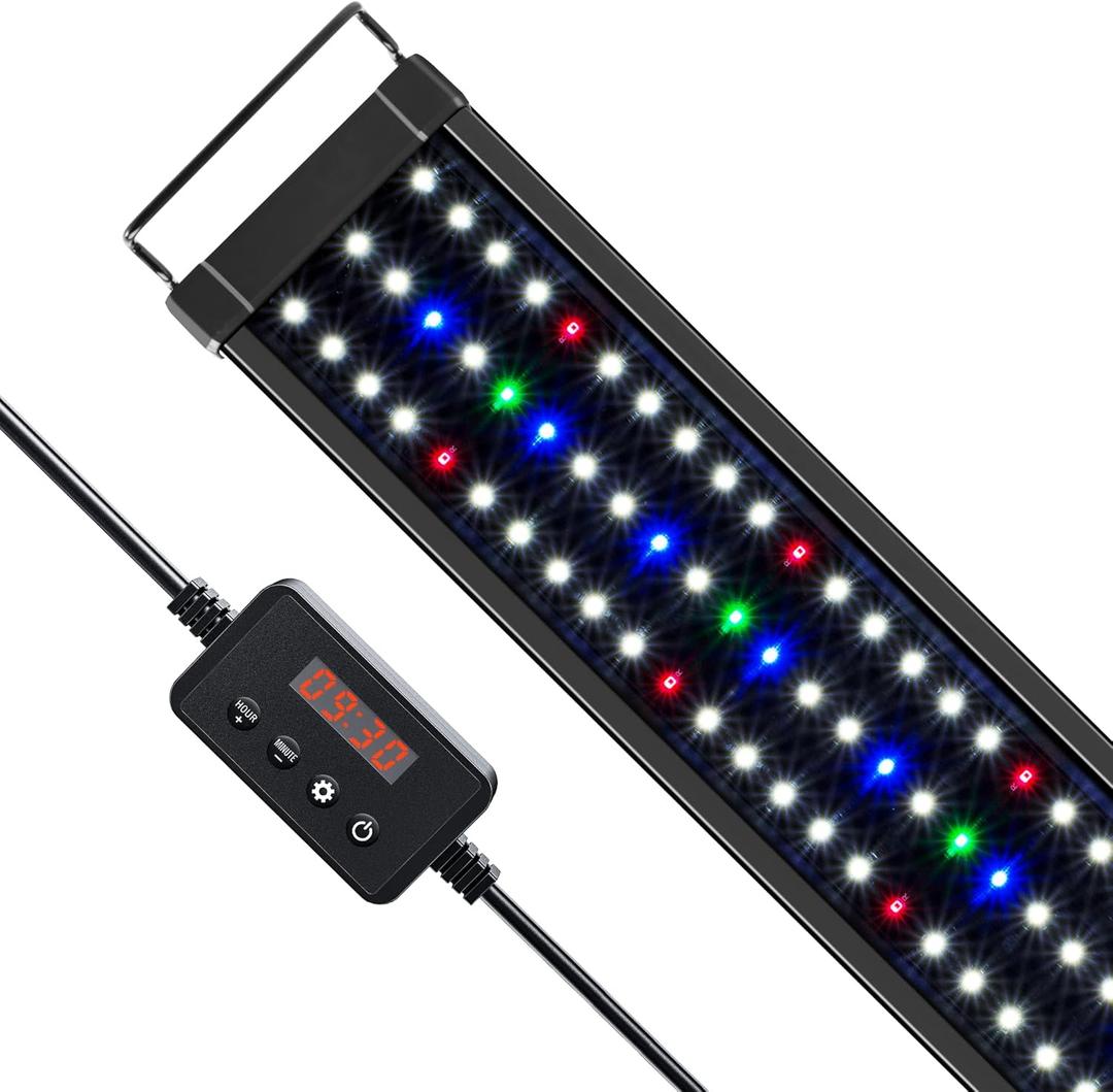 NICREW ClassicLED Plus LED Aquarium Light with Timer, 21 Watts, for 30 to 36 Inch Fish Tank Light, Daylight and Moonlight Cycle NICREW ClassicLED Plus LED Aquarium Light with Timer, 21 Watts, for 30 to 36 Inch Fish Tank Light, Daylight and Moonlight Cycle