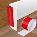 Vinyl Baseboard Molding Trim 4 Inch x 40 Feet Peel and Stick Baseboard Trim Flexible PVC Cove Base Moulding Self-Adhesive Trim for Garage Bathroom Cabinet Floor Walls, White