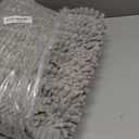 Arotive Luxury Chenille Bathroom Rug Mat, Extra Soft Thick Absorbent Shaggy Bath Rugs, Non-Slip Machine Wash Dry, Plush Bath Mats for Bathroom, Shower and Tub, 40x24, Light Grey