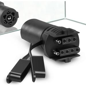 7 to 4 & 5 Pin Trailer Light AdapterConvenient 2-in-1 Design Trailer Plug Adapter, Upgraded Weatherproof 7 Way to 4 Way & 5Way Trailer Connector, for RV Truck Utility Tow Hitch Boat