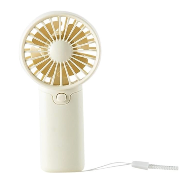 FINEDAYS Handheld Fan,Personal Rechargeable Hand Fan Portable Small Fan with 3 Speeds USB Rechargeable Hand Fan summer electric mini electric fan (White2)