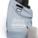 Bramble Infant Car Seat Travel Bag for Airplane - Waterproof Car Seat Cover for Airplane Travel 34" - Booster Seat Travel Bag Carseat Carrier for Airport (Grey)