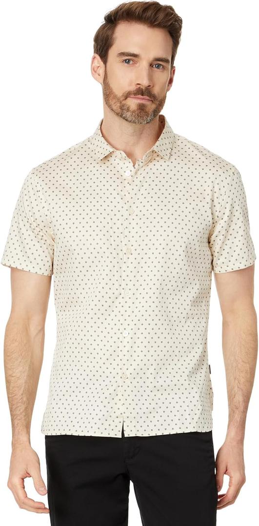 John Varvatos Men's Sean Shirt (Large, China White)
