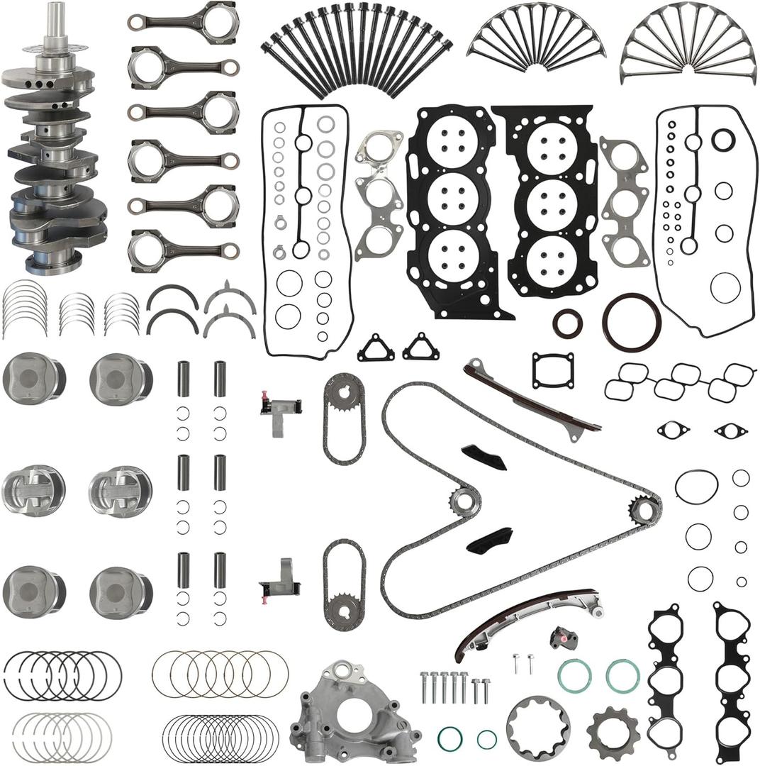 1GRFE Engine Rebuild Kit/w Full Gasket Set Crankshaft Con-rod Bearing Timing Chain Piston Kit Oil Pump Fit For Toyota Tacoma 4Runner FJ Cruiser Tundra 4.0L V6 1GR-FE 2003-2015