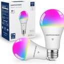Lightinginside Smart Light Bulbs 100W Equiv., 1350LM 11W Smart Bulb Works with Alexa/Google Home/Smart Life, A19 E26 RGBCW Color Changing, No Hub Required, 2.4G WiFi Bluetooth Bulb, ETL Listed, 2PCS