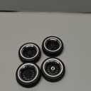 ShareGoo RC 1/10 On Road Tires & Wheel 12mm Hex Plastics Rims Compatible with Tamiya TT01 TT02 Kyosho Sakura D3 Traxxas 4Tec 2.0 1/10 RC On Road Racing & Touring Car (OD 66mm)