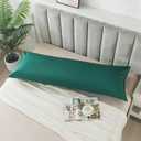 H HOUSEHOLD 100% Cotton Body Size Pillowcases, Super Soft and Cozy, Wrinkle, Fade, Stain Resistant with Envelope Closure Bed Pillow Cases (Body (20" x 54"), Dark Green)