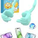 2 x Christmas Stocking Stuffers for Teens Boys Men Adults Gifts: Cell Phone Holder for Desk Funny Gag Gift Unique Gesture Phone Stand Birthday Gifts for Teenager Girls Women White Elephant Cool Stuff (Green)