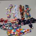 DRESHOW 8 Pack Adjustable Knotted Headbands Cotton Elastic Non Slip Hair Bands Floral Yoga Headbands for Women and Girls