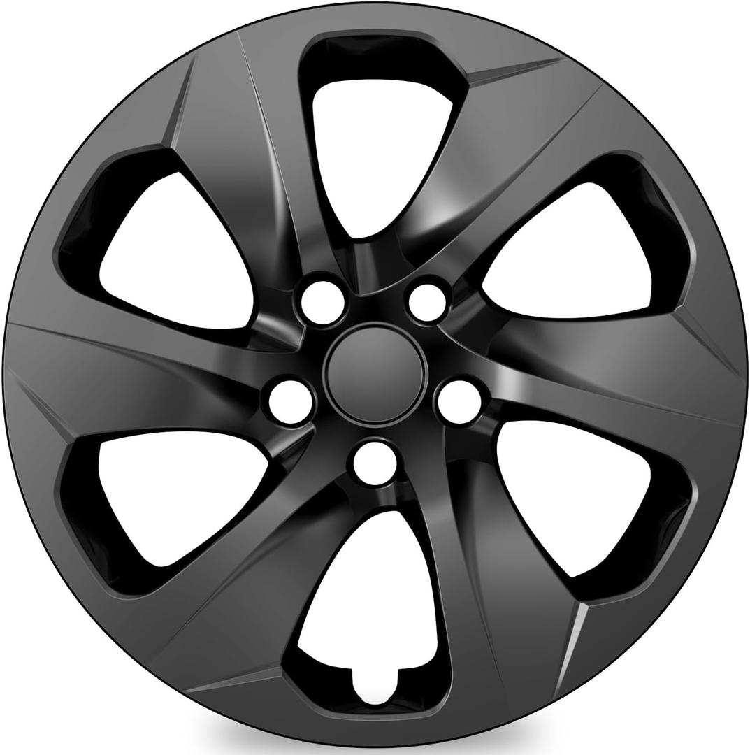 4-Pack Hubcaps Compatible with Toyota RAV4 2019 2020 2021 2022 2023 2024, 17 inch 17" Steel Wheel, Wheel Covers Skins, Snap On Tire Cover Replacement (Black Color)
